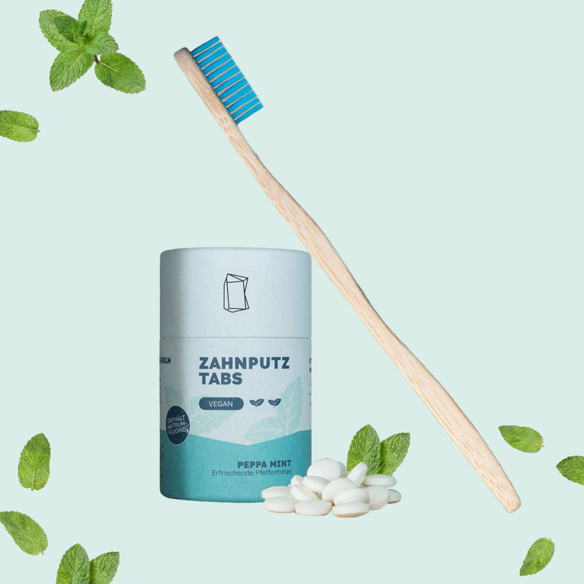 Zahnputztabs und Bambmus Zahnbürste