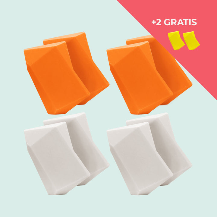 Festes Shampoo Vorratsset. 8 Feste Shampoo & Duschgel inkl. 2 Gratis Feste Shampoo & Duschgel