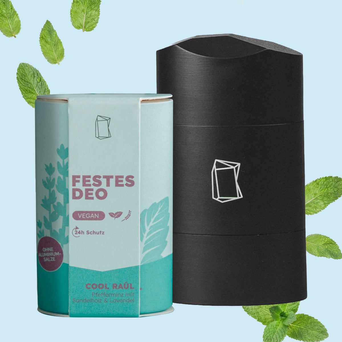 Festes Deo mit Refill Verpackung