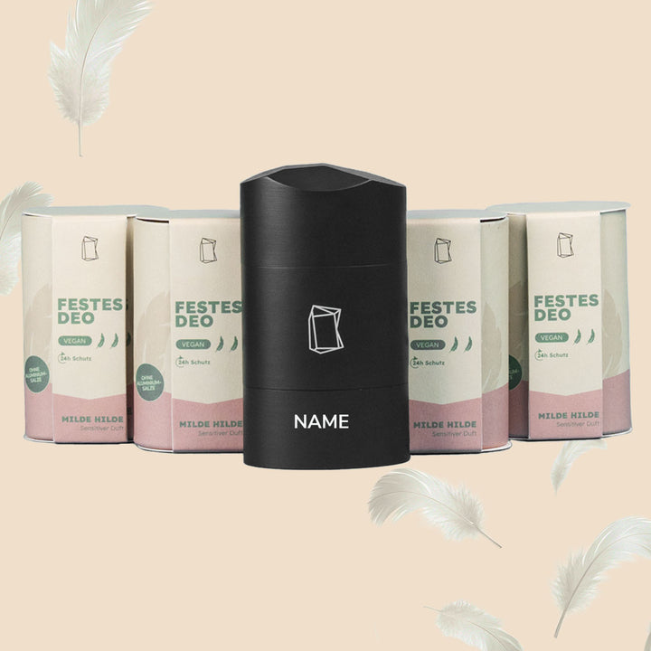 Festes Deo im Set mit Refill Verpackung